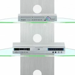 Jahnke TV-Rack CU-MR 50 (inkl. Beleuchtung) - Aluminium/Glas -WOHNZIMMERMÖBEL Verkäufe tv rack cu mr 50 inkl beleuchtung aluminium glas 407410