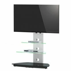 Jahnke TV-Rack CU-MR 50 (inkl. Beleuchtung) - Aluminium/Glas