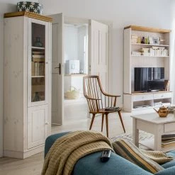 Maison Belfort TV-Wand Lillehammer I - Kiefer massiv - Kiefer Weiß / Kiefer Honig -WOHNZIMMERMÖBEL Verkäufe tv wand lillehammer i kiefer massiv weiss kiefer 3050525