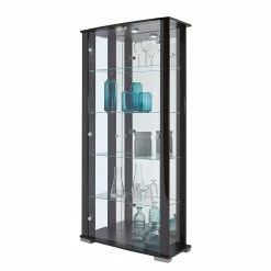 Fredriks Vitrine Nysa - Inkl. Beleuchtung - Hochglanz Schwarz