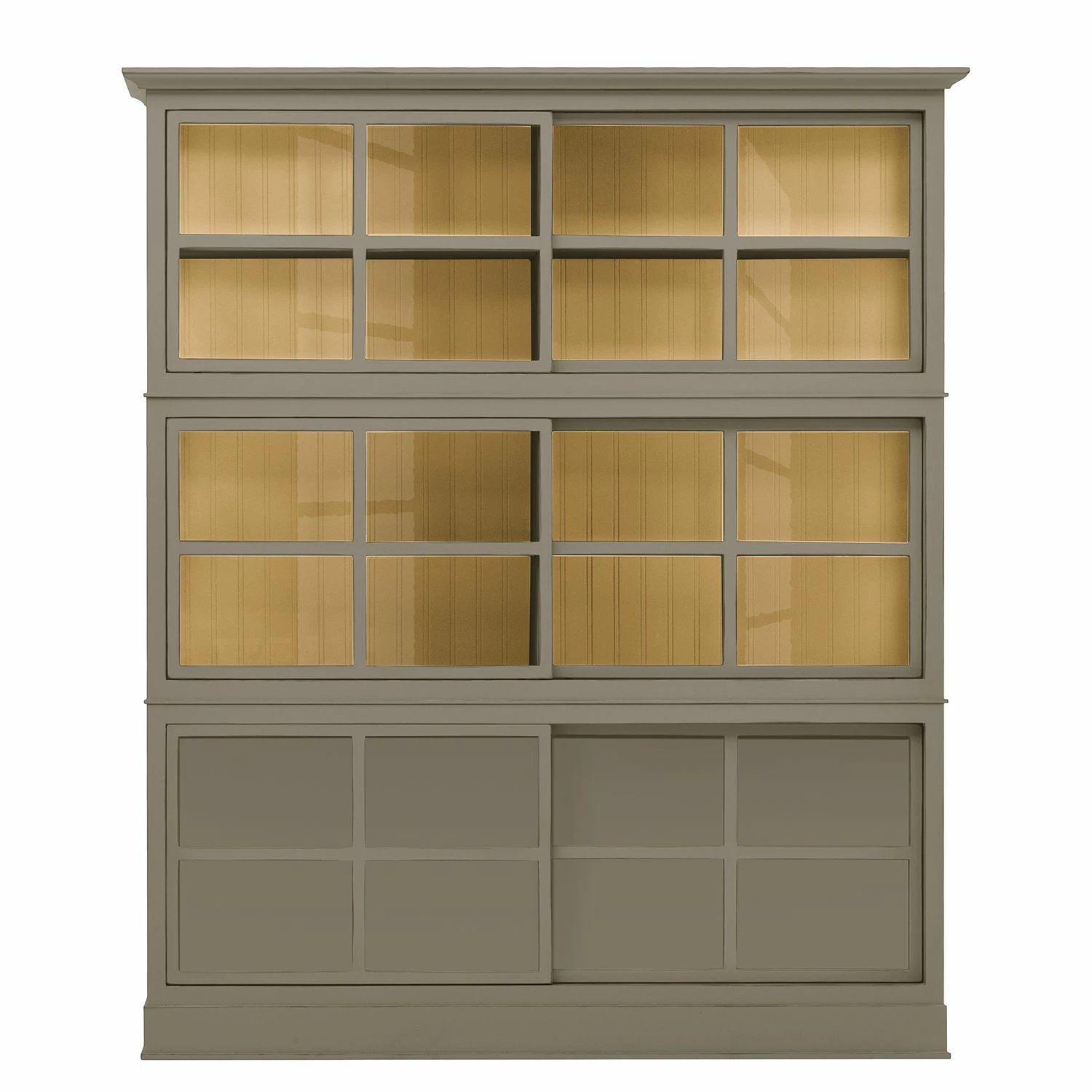 Maison Belfort Vitrinenschrank Azjana - Granit / Pinie Creme 2 Maison Belfort Vitrinenschrank Azjana - Granit / Pinie Creme – Bild 2