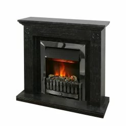 Montreux Elektrokamin Washington - Schwarz-Grau marmoriert
