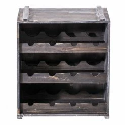 PureDay Weinregal Claire - Tannenholz - Gelb -WOHNZIMMERMÖBEL Verkäufe weinregal claire tannenholz gelb 3440177