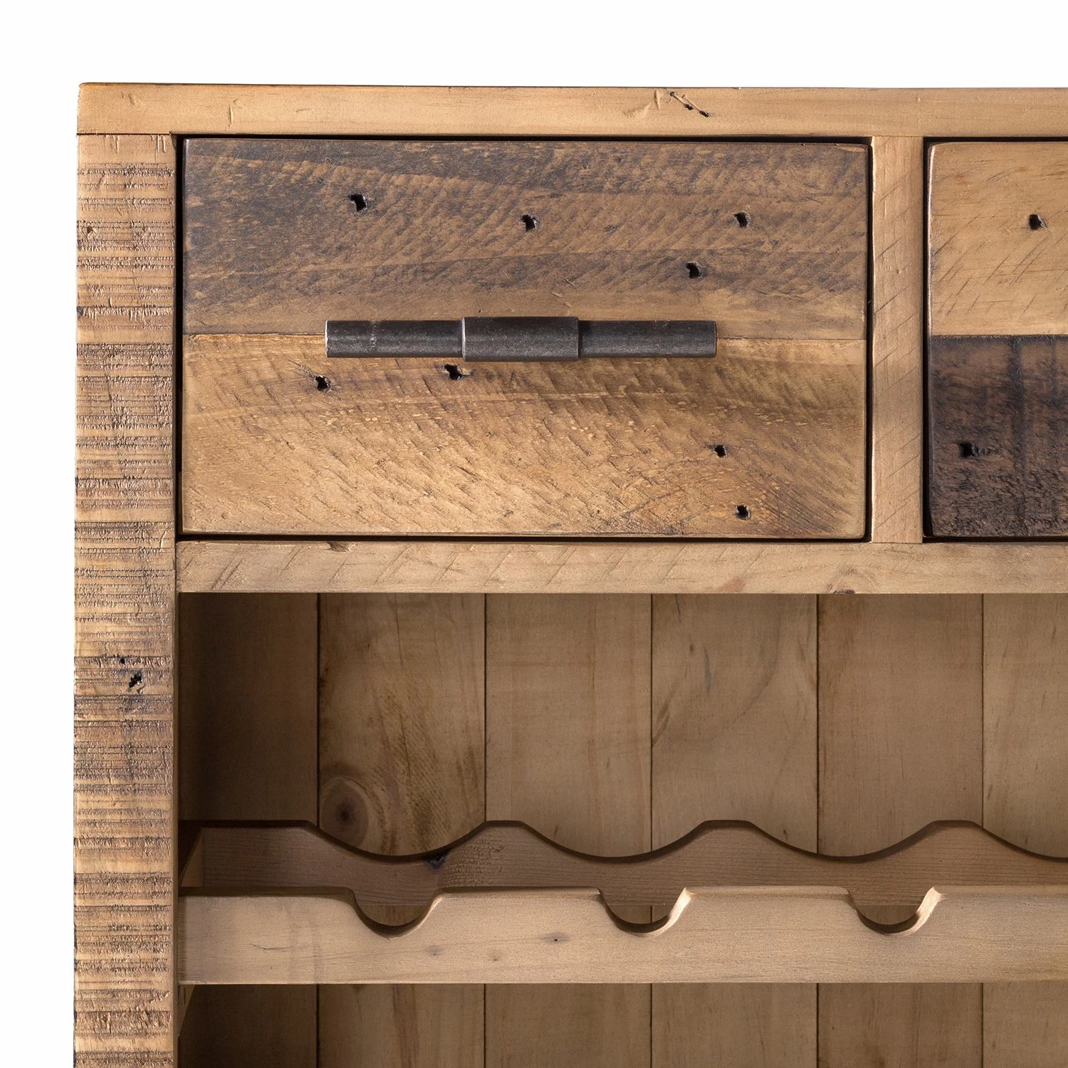 Ars manufacti Weinregal Tamati - Altholz Pinie / Metall - Pinie Dunkel / Schwarz 6 Ars manufacti Weinregal Tamati - Altholz Pinie / Metall - Pinie Dunkel / Schwarz – Bild 6