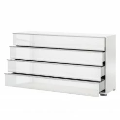 Wiemann Schubkastenkommode Chicago I - Alpinweiß / Glas Weiß -WOHNZIMMERMÖBEL Verkäufe wiemann chicago 26 03 2015 3237765