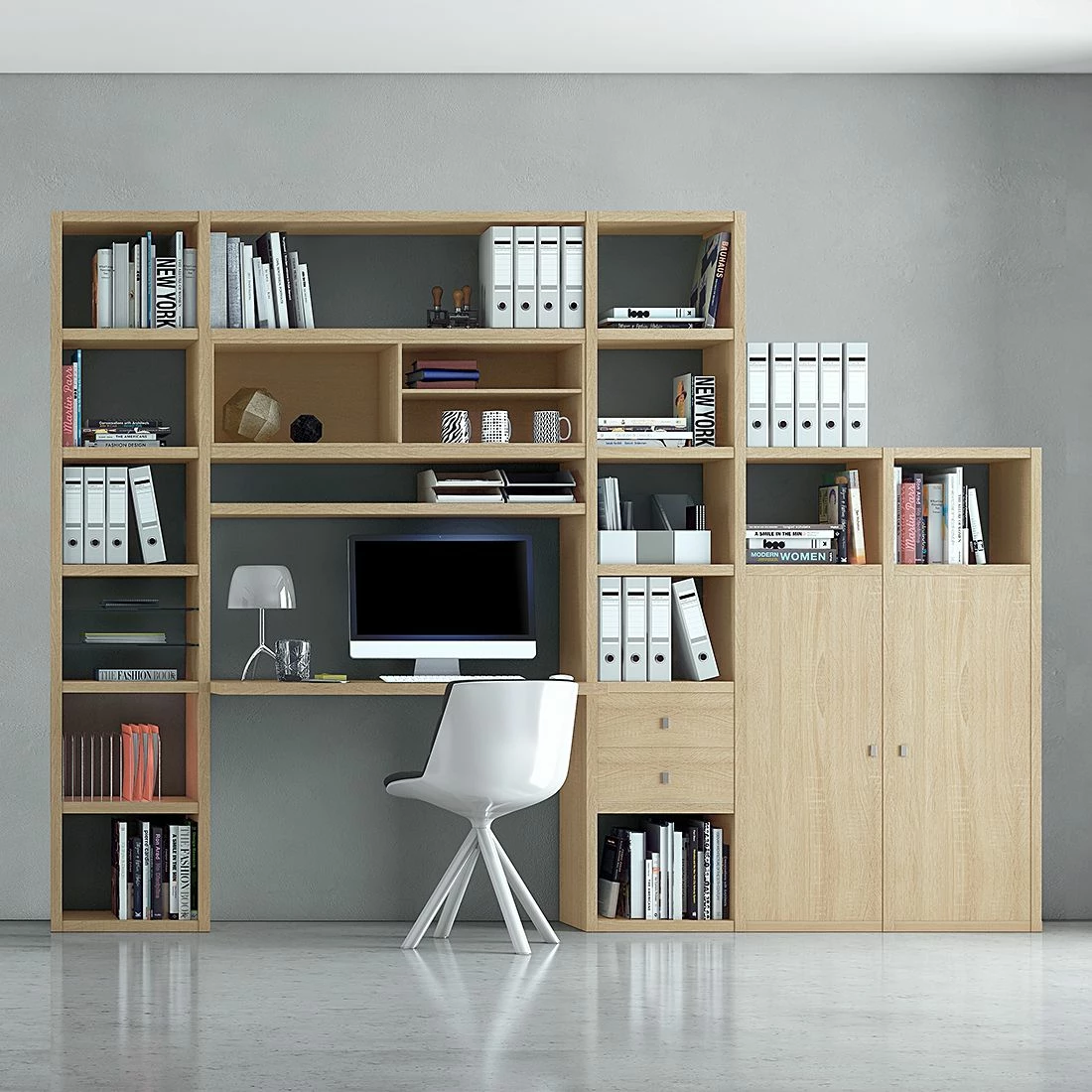 Loftscape Wohnkombination Emporior I - Eiche Dekor 2 Loftscape Wohnkombination Emporior I - Eiche Dekor – Bild 2