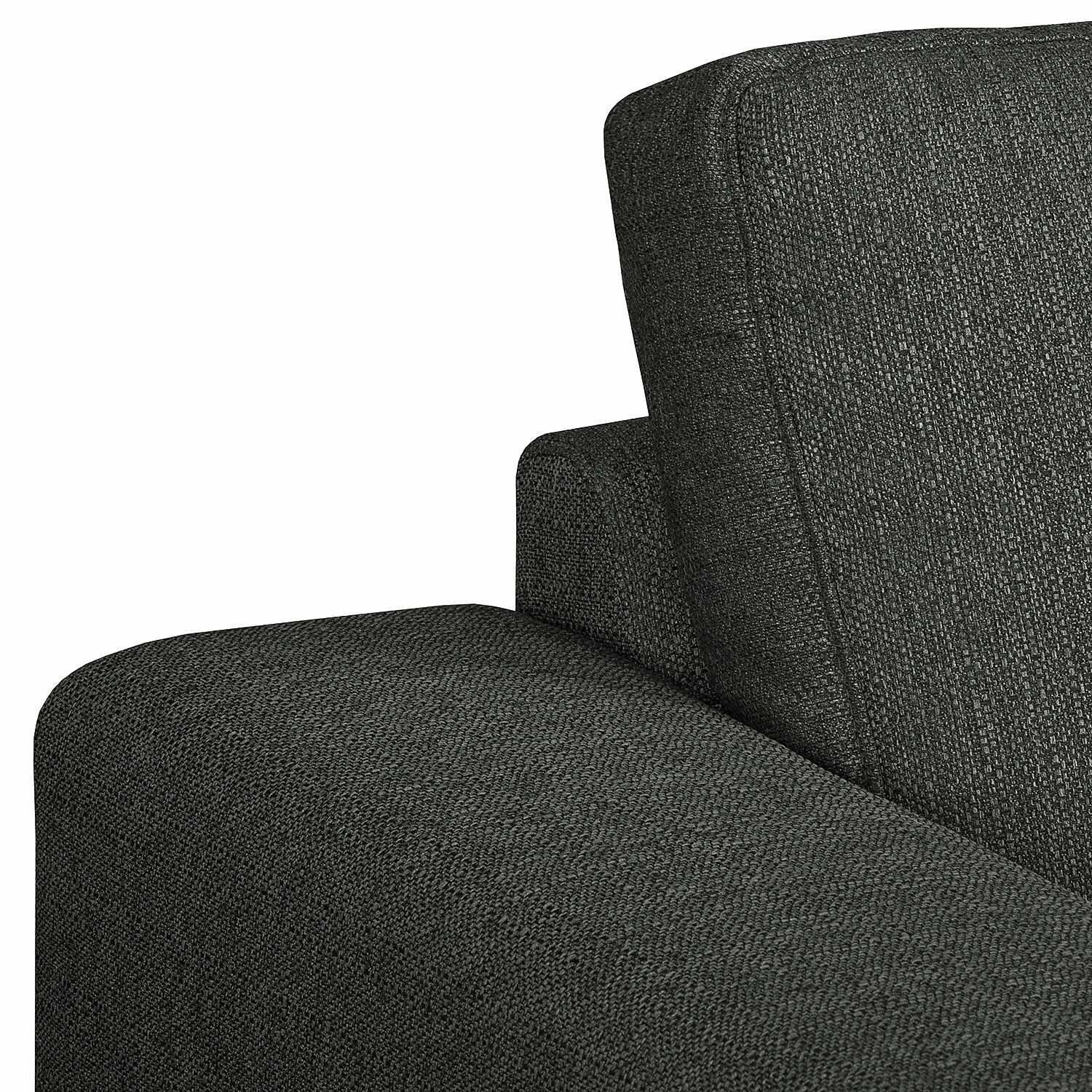 Fredriks Wohnlandschaft Arietta II Strukturstoff - Anthrazit - Longchair davorstehend links / Ottomane rechts 8 Fredriks Wohnlandschaft Arietta II Strukturstoff - Anthrazit - Longchair davorstehend links / Ottomane rechts – Bild 8