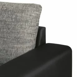 Roomscape Wohnlandschaft Berrings - (mit Schlaffunktion) - Kunstleder / Strukturstoff Schwarz / Grau - Longchair davorstehend links -WOHNZIMMERMÖBEL Verkäufe wohnlandschaft berrings mit schlaffunktion kunstleder strukturstoff schwarz grau longchair davorstehend links 3633489