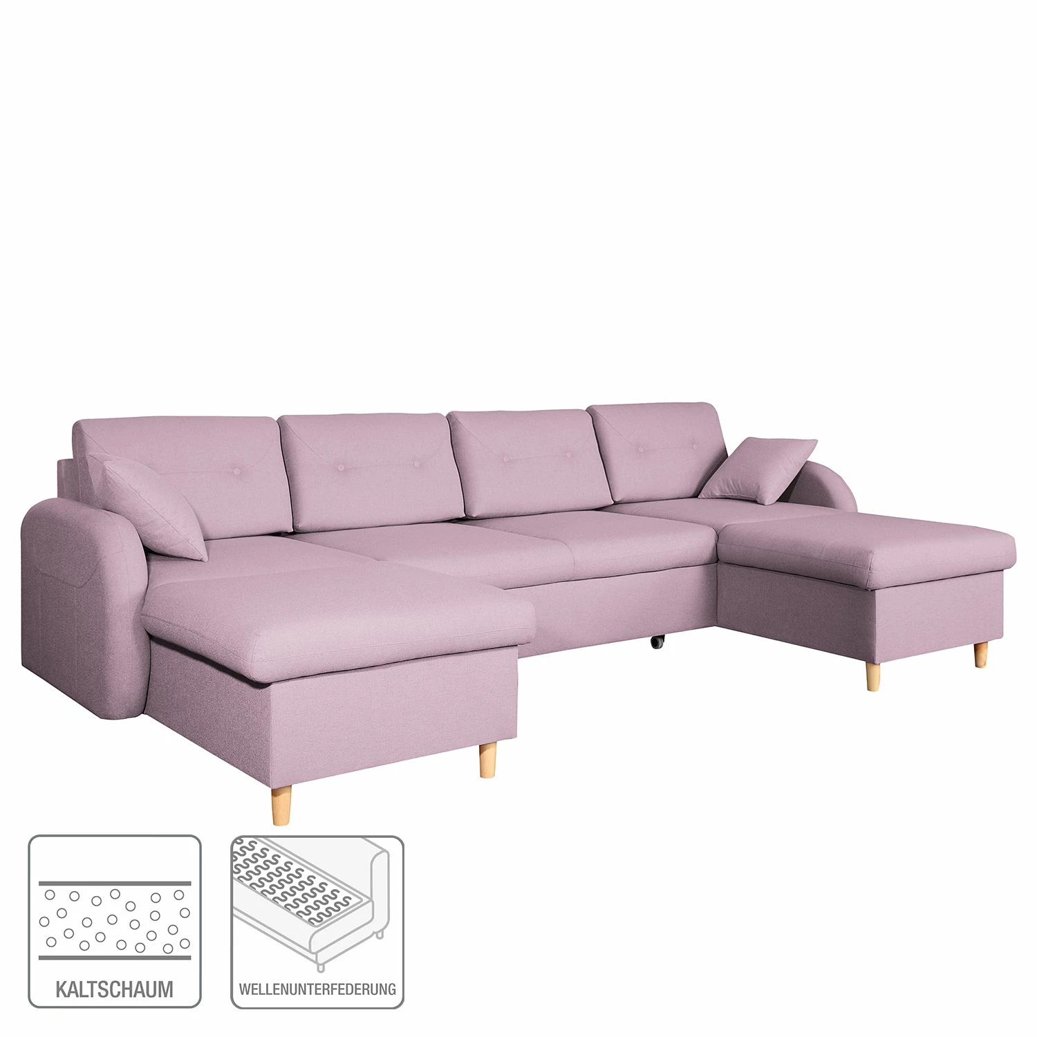 Mørteens Wohnlandschaft Eastville - Mauve - Mit Schlaffunktion 2 Mørteens Wohnlandschaft Eastville - Mauve - Mit Schlaffunktion – Bild 2