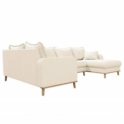 Mørteens Wohnlandschaft Greeneville - Ecru - Longchair davorstehend rechts -WOHNZIMMERMÖBEL Verkäufe wohnlandschaft greeneville strukturstoff longchair davorstehend rechts ecru 4871568