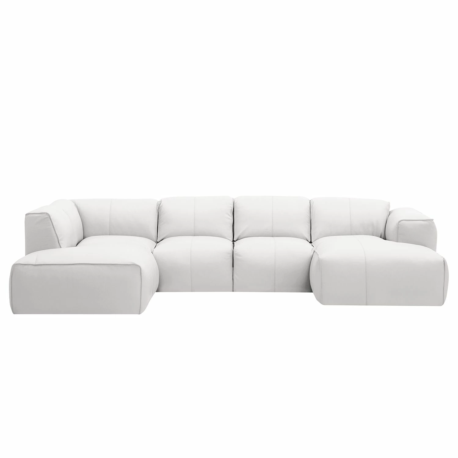 Studio Copenhagen Wohnlandschaft HUDSON - Echtleder Neka: Weiß - Longchair davorstehend rechts / Ottomane links 2 Studio Copenhagen Wohnlandschaft HUDSON - Echtleder Neka: Weiß - Longchair davorstehend rechts / Ottomane links – Bild 2