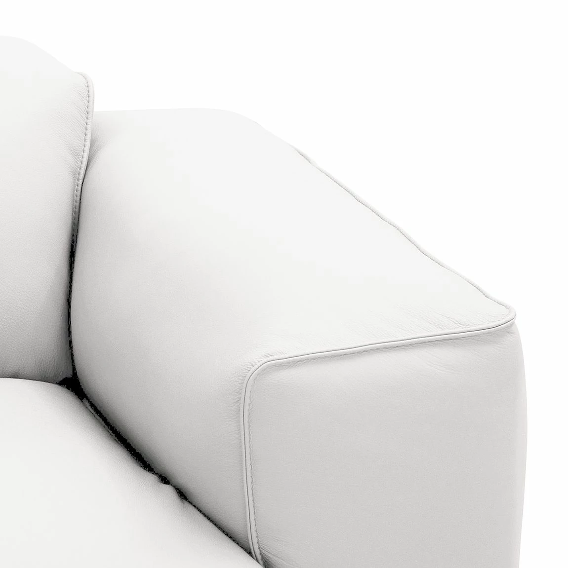 Studio Copenhagen Wohnlandschaft HUDSON - Echtleder Neka: Weiß - Longchair davorstehend rechts / Ottomane links 7 Studio Copenhagen Wohnlandschaft HUDSON - Echtleder Neka: Weiß - Longchair davorstehend rechts / Ottomane links – Bild 7