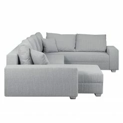 Roomscape Wohnlandschaft Loorana - (mit Schlaffunktion) - beidseitig montierbar - Strukturstoff - Lichtgrau -WOHNZIMMERMÖBEL Verkäufe wohnlandschaft loorana mit schlaffunktion strukturstoff ottomane longchair beidseitig montierbar hellgrau 4096660