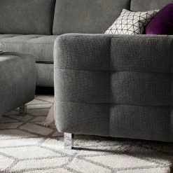 Fredriks Wohnlandschaft Tanete - Strukturstoff - Grau - Longchair davorstehend links / Ottomane rechts - Schlaffunktion -WOHNZIMMERMÖBEL Verkäufe wohnlandschaft tanete strukturstoff longchair davorstehend links ottomane rechts mit schlaffunktion grau 4997296