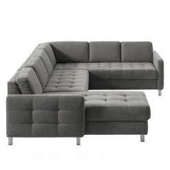 Fredriks Wohnlandschaft Tanete - Strukturstoff - Grau - Longchair davorstehend links / Ottomane rechts - Schlaffunktion -WOHNZIMMERMÖBEL Verkäufe wohnlandschaft tanete strukturstoff longchair davorstehend links ottomane rechts mit schlaffunktion grau 5145256