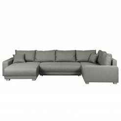 Fredriks Wohnlandschaft Togari - (mit Schlaffunktion) - Flachgewebe - Webstoff Sogol: Dunkelgrau - Longchair davorstehend rechts / Ottomane links -WOHNZIMMERMÖBEL Verkäufe wohnlandschaft togari mit schlaffunktion flachgewebe longchair beidseitig montierbar lehm 4099660