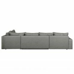 Fredriks Wohnlandschaft Togari - (mit Schlaffunktion) - Flachgewebe - Webstoff Sogol: Dunkelgrau - Longchair davorstehend rechts / Ottomane links -WOHNZIMMERMÖBEL Verkäufe wohnlandschaft togari mit schlaffunktion flachgewebe longchair beidseitig montierbar lehm 4099668