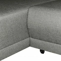 Fredriks Wohnlandschaft Togari - (mit Schlaffunktion) - Flachgewebe - Webstoff Sogol: Dunkelgrau - Longchair davorstehend rechts / Ottomane links -WOHNZIMMERMÖBEL Verkäufe wohnlandschaft togari mit schlaffunktion flachgewebe longchair beidseitig montierbar lehm 4099676