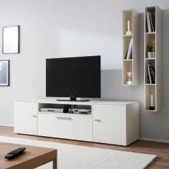 GWINNER TV-Lowboard Anzio II - Matt Weiß -WOHNZIMMERMÖBEL Verkäufe wohnwand anzio iii 3 teilig matt weiss 4626444