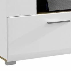 Loftscape TV-Lowboard Aulby I - Weiß -WOHNZIMMERMÖBEL Verkäufe wohnwand aulby ii 4 teilig inkl beleuchtung matt weiss eiche dekor 4715428