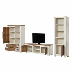 Maison Belfort Wohnwand Doral (3-teilig) - Akazie teilmassiv - Weiß / Akazie 11 Maison Belfort Wohnwand Doral (3-teilig) - Akazie teilmassiv - Weiß / Akazie -WOHNZIMMERMÖBEL Verkäufe wohnwand doral 3 teilig akazie teilmassiv weiss akazie 3600889