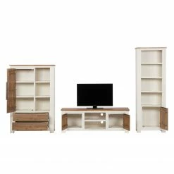 Maison Belfort Wohnwand Doral (3-teilig) - Akazie teilmassiv - Weiß / Akazie 12 Maison Belfort Wohnwand Doral (3-teilig) - Akazie teilmassiv - Weiß / Akazie -WOHNZIMMERMÖBEL Verkäufe wohnwand doral 3 teilig akazie teilmassiv weiss akazie 3600893