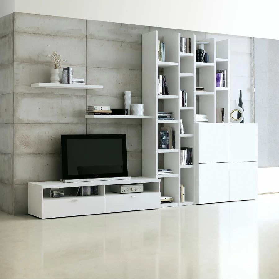 Loftscape Wohnwand Emporior I - Cremeweiß 1 Loftscape Wohnwand Emporior I - Cremeweiß