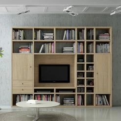 Loftscape Wohnwand Emporior II - Eiche Sonoma Dekor