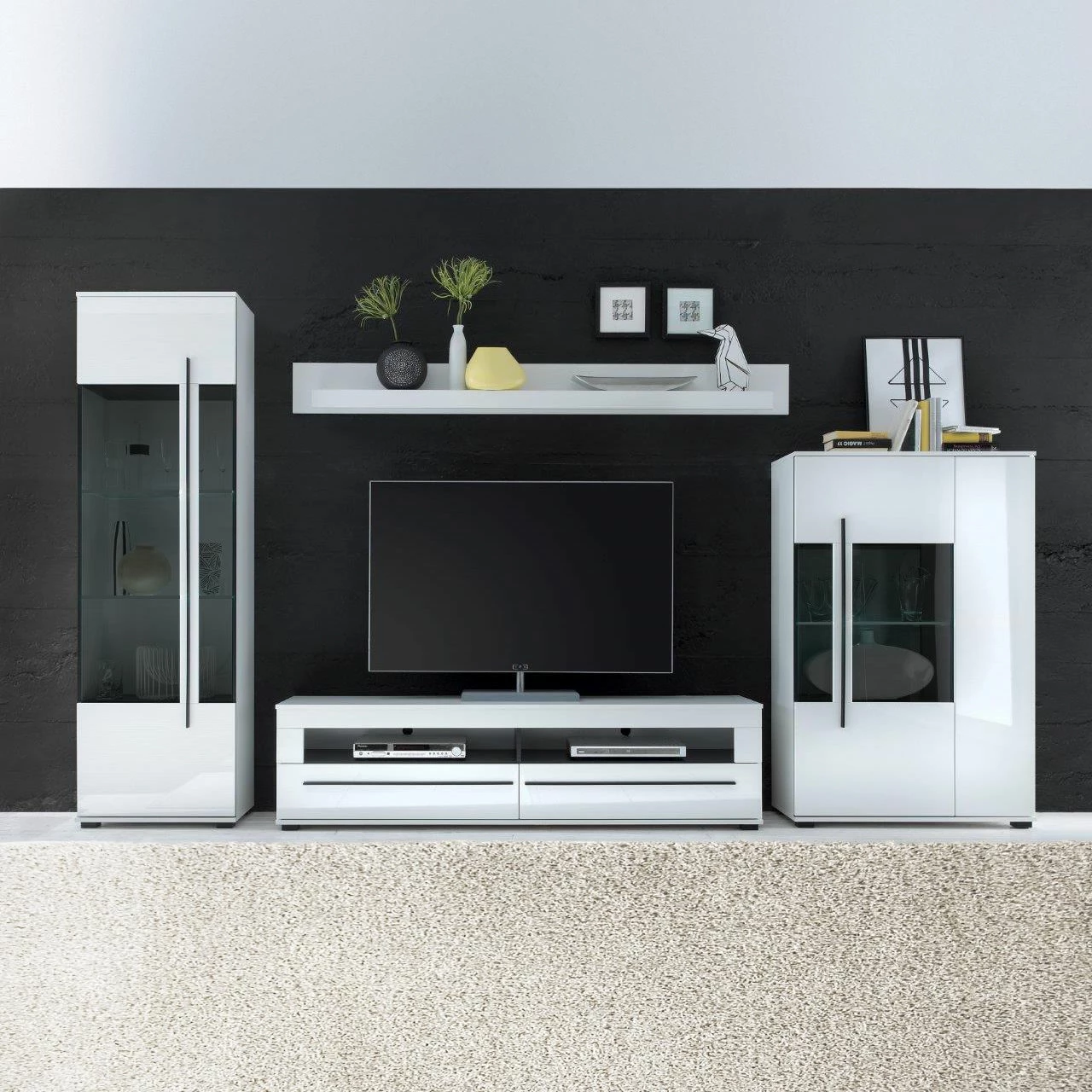 Roomscape Wohnwand Farson (4-teilig) - Hochglanz Weiß / Weiß 4 Roomscape Wohnwand Farson (4-teilig) - Hochglanz Weiß / Weiß – Bild 4