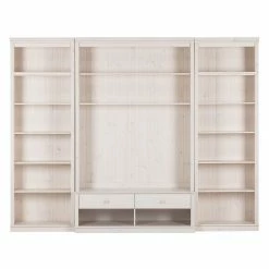 Maison Belfort Wohnwand Lillehammer I (3-teilig) - Kiefer massiv - Kiefer Weiß -WOHNZIMMERMÖBEL Verkäufe wohnwand lillehammer i 3 teilig kiefer massiv weiss 1132870