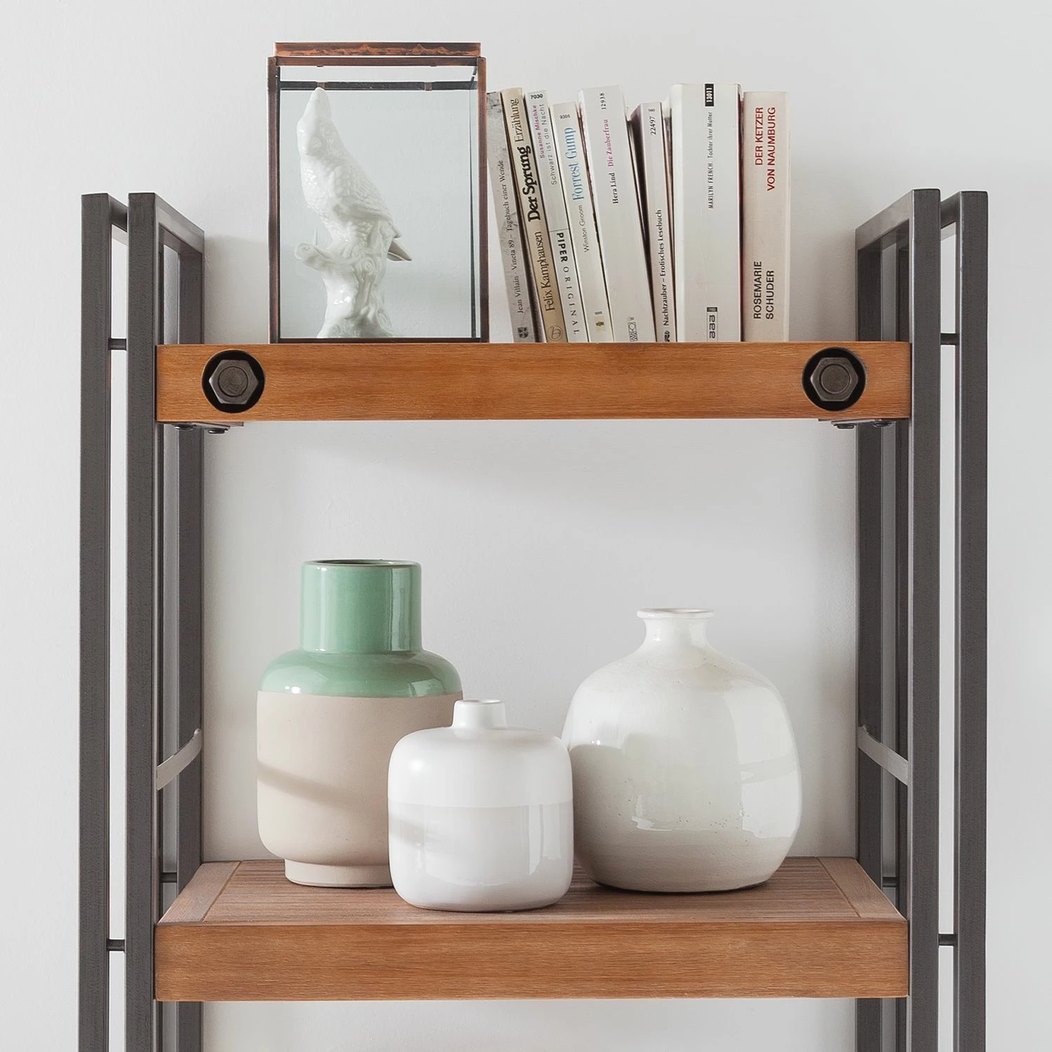 Ars manufacti Wohnwand Manchester I (3-teilig) - Akazie teilmassiv / Metall - Akazie / Anthrazit 6 Ars manufacti Wohnwand Manchester I (3-teilig) - Akazie teilmassiv / Metall - Akazie / Anthrazit – Bild 6