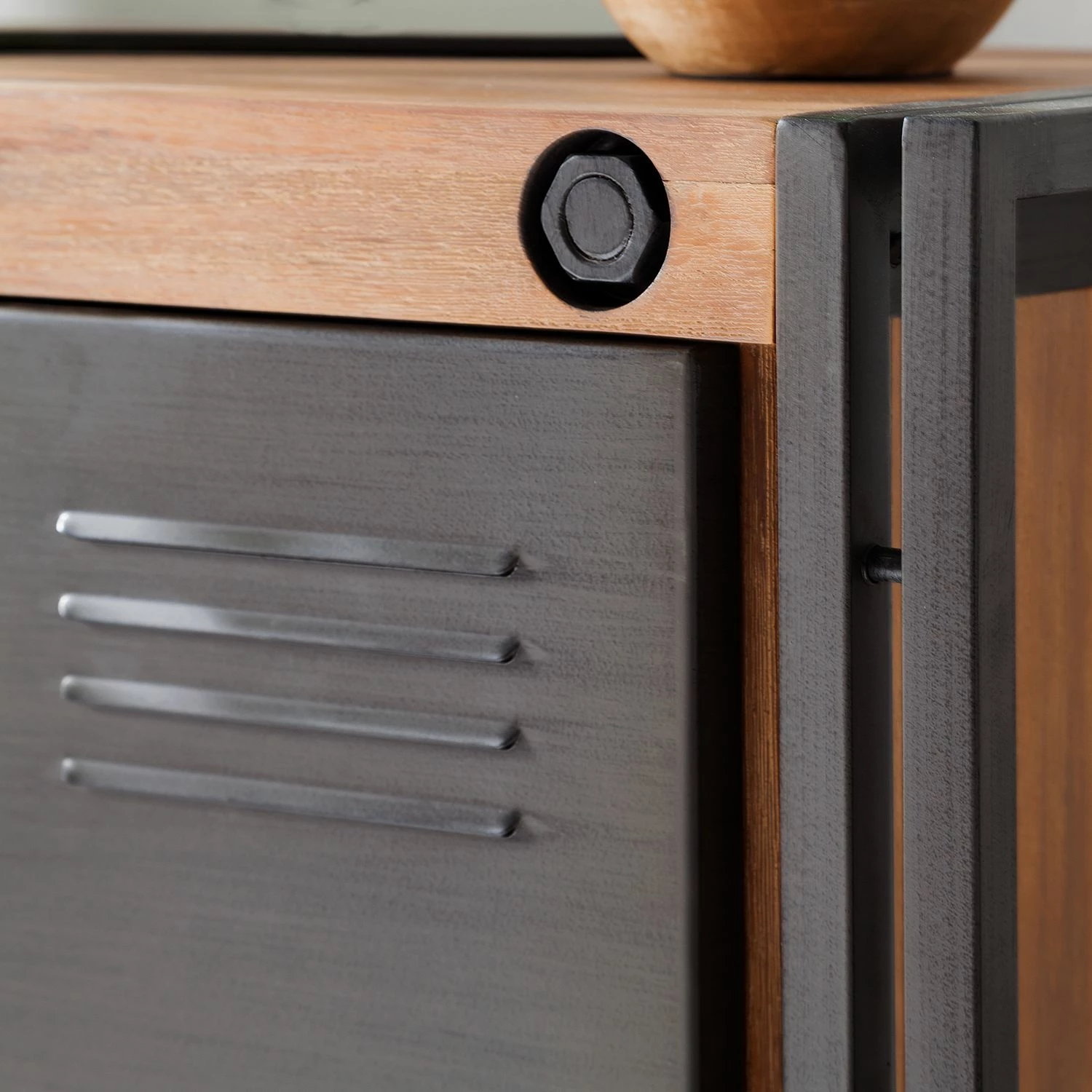 Ars manufacti Wohnwand Manchester I (3-teilig) - Akazie teilmassiv / Metall - Akazie / Anthrazit 7 Ars manufacti Wohnwand Manchester I (3-teilig) - Akazie teilmassiv / Metall - Akazie / Anthrazit – Bild 7