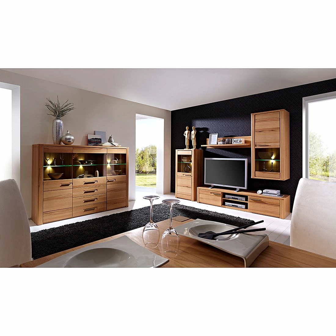 Ars Natura Wohnwand NatureStar II (4-teilig) - Kernbuche teilmassiv 3 Ars Natura Wohnwand NatureStar II (4-teilig) - Kernbuche teilmassiv – Bild 3