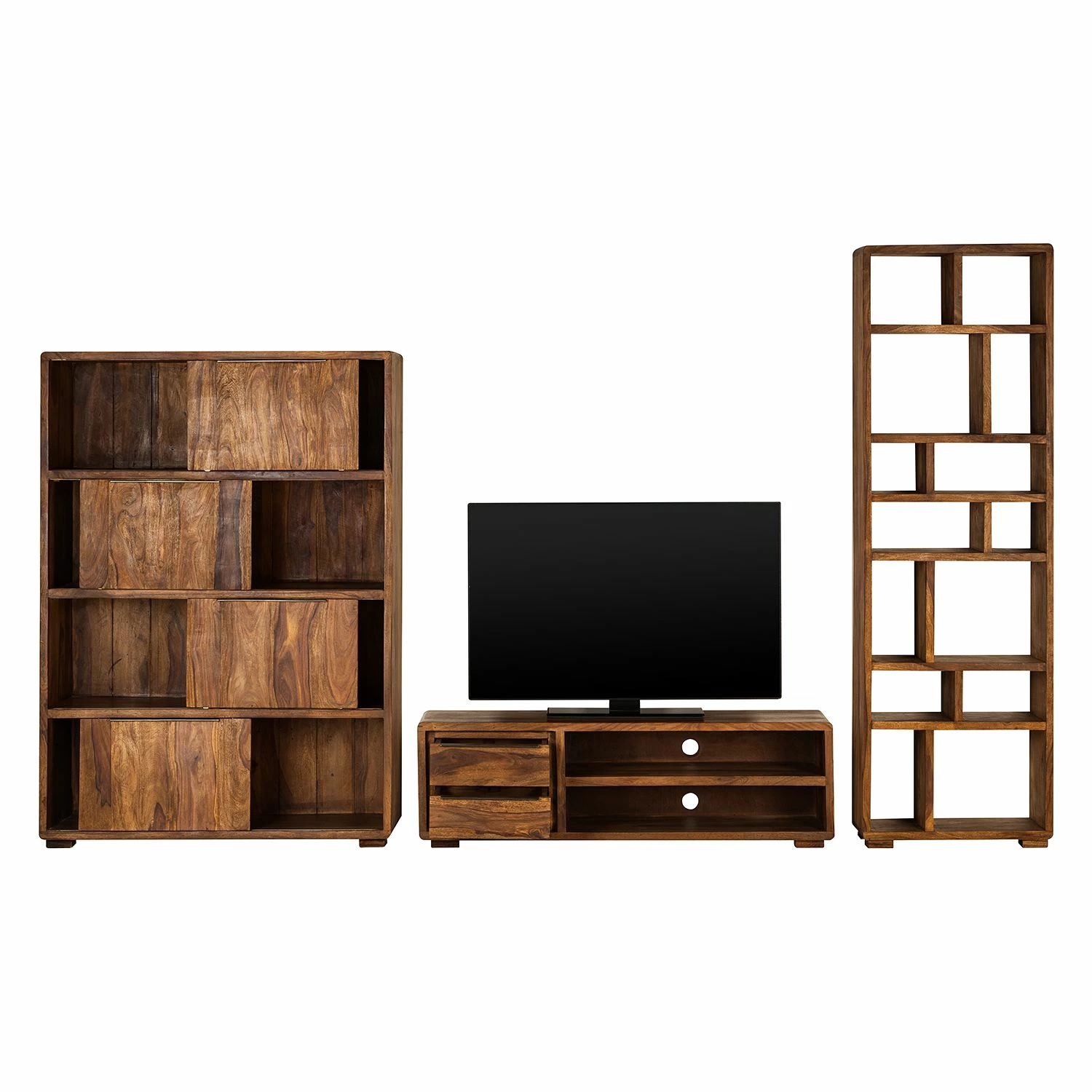 Ars manufacti Wohnwand Trangle (3-teilig) - Sheesham massiv 8 Ars manufacti Wohnwand Trangle (3-teilig) - Sheesham massiv – Bild 8