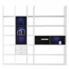 Loftscape XL Regalwand Emporior III.B - Weiß / Schwarz - Mit Beleuchtung