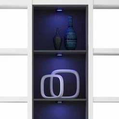 Loftscape XL Regalwand Emporior III.B - Weiß / Schwarz - Mit Beleuchtung -WOHNZIMMERMÖBEL Verkäufe xl regalwand emporior iii b weiss schwarz 289536