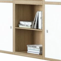 Loftscape XL Regalwand Emporior IX.A - Weiß / Eiche Dekor -WOHNZIMMERMÖBEL Verkäufe xl regalwand emporior ix a inkl beleuchtung weiss eiche dekor 1555294