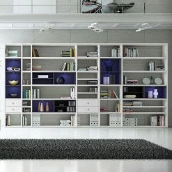 Loftscape XXL Regalwand Emporior I.A - Weiß / Schwarz - Mit Beleuchtung -WOHNZIMMERMÖBEL Verkäufe xxl regalwand emporior i a ohne beleuchtung hochglanz weiss schwarz 3396305