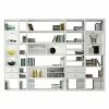Loftscape XXL Regalwand Emporior III - Cremeweiß - Mit Beleuchtung