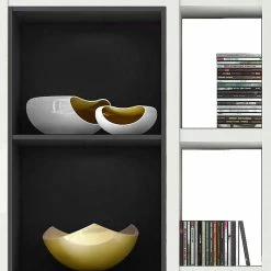 Loftscape XXL Regalwand Emporior IV.A - Weiß / Schwarz - Ohne Beleuchtung -WOHNZIMMERMÖBEL Verkäufe xxl regalwand emporior iv a ohne beleuchtung hochglanz weiss schwarz 3479909