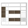 Loftscape XXL Regalwand Emporior IV.A - Weiß / Eiche Sonoma Dekor - Ohne Beleuchtung