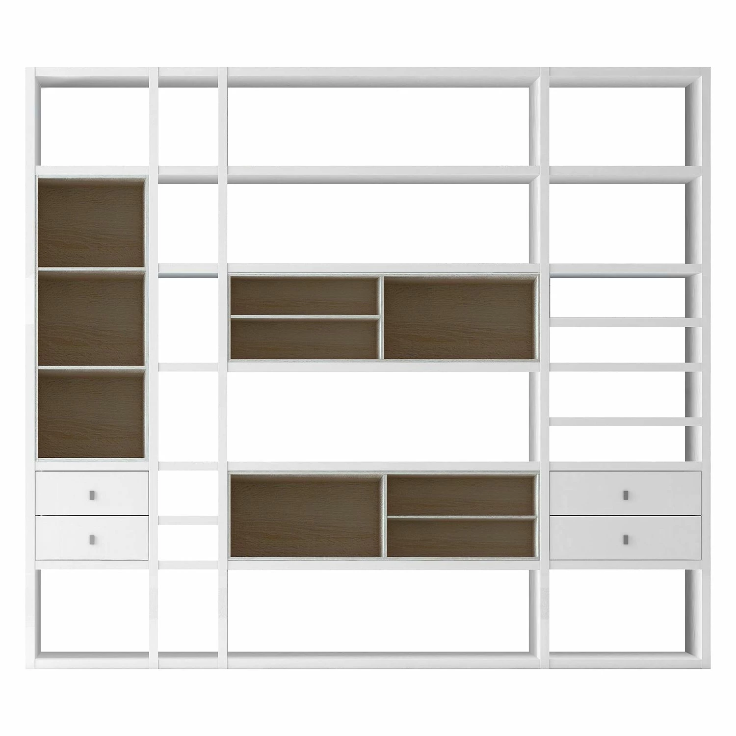 Loftscape XXL Regalwand Emporior IV.A - Weiß / Eiche Sonoma Dekor - Ohne Beleuchtung 1 Loftscape XXL Regalwand Emporior IV.A - Weiß / Eiche Sonoma Dekor - Ohne Beleuchtung