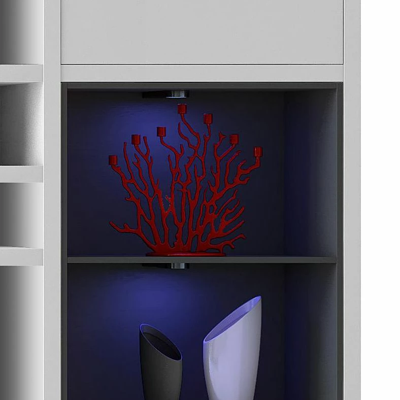 Loftscape XXL Regalwand Emporior V.A - Weiß / Schwarz - Mit Beleuchtung 5 Loftscape XXL Regalwand Emporior V.A - Weiß / Schwarz - Mit Beleuchtung – Bild 5