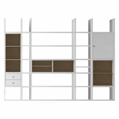 Loftscape XXL Regalwand Emporior VI - Weiß / Eiche Sonoma Dekor - Ohne Beleuchtung